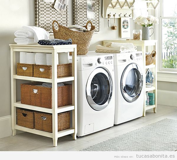 ideas para decorar y organizar lavaderos pequeños 4