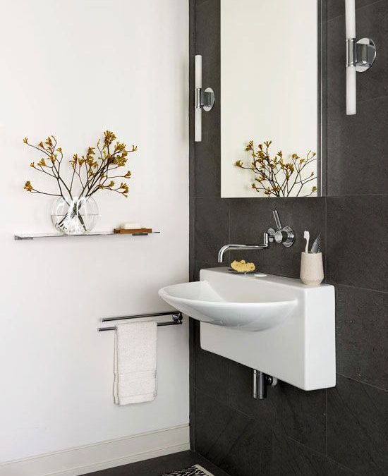 Ideas para decorar cuartos de baño y lavabos pequeños