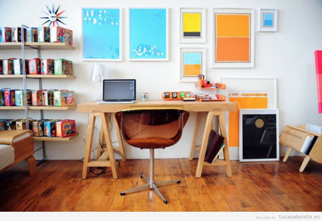 ideas para decorar una oficina en casa estilo vintage 6