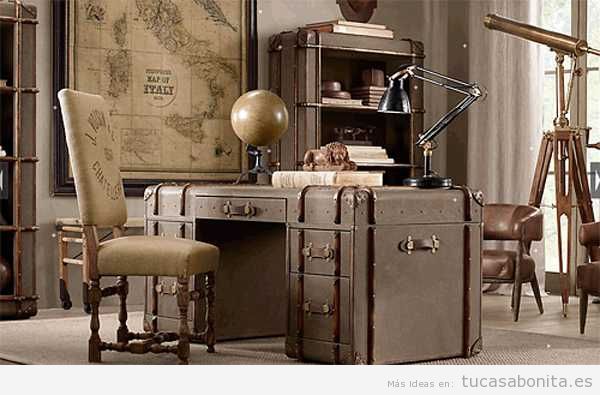 Oficinas y despachos en casa decorados estilo retro y vintage
