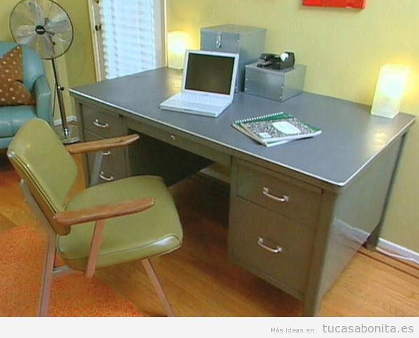 ideas para decorar una oficina en casa estilo retro