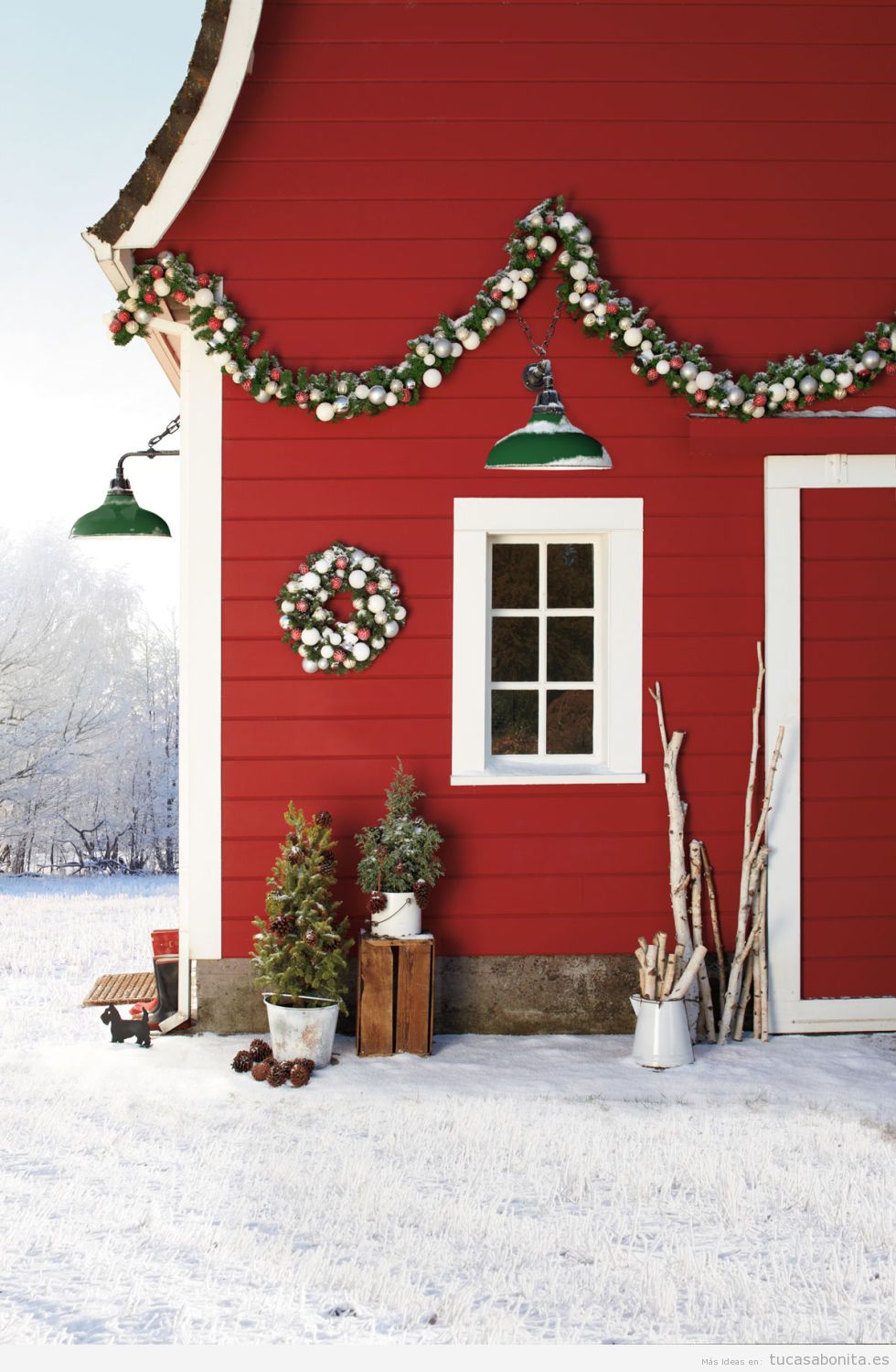 Mutuo la seguridad isla 10 decoraciones bonitas y elegantes para el exterior de las casa en Navidad  - Tu casa Bonita