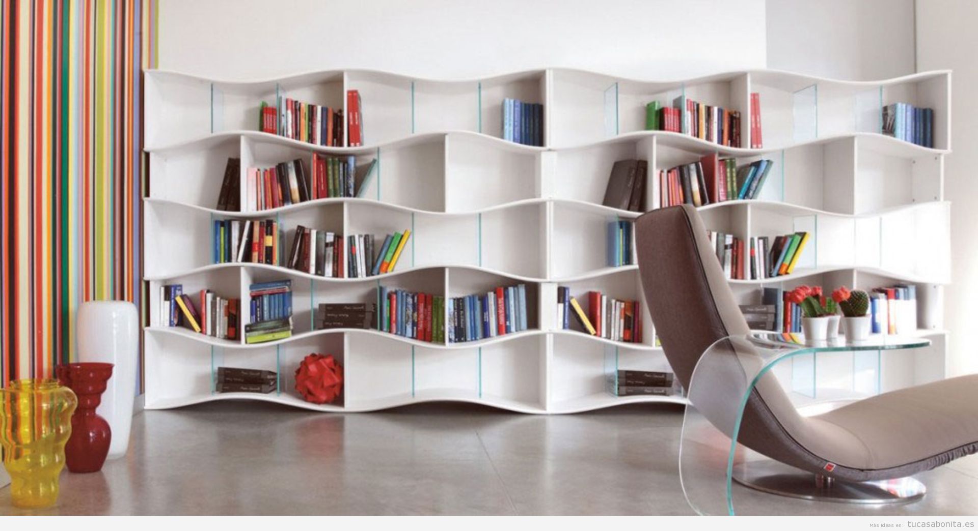 Estanterías originales diseño biblioteca en casa 2