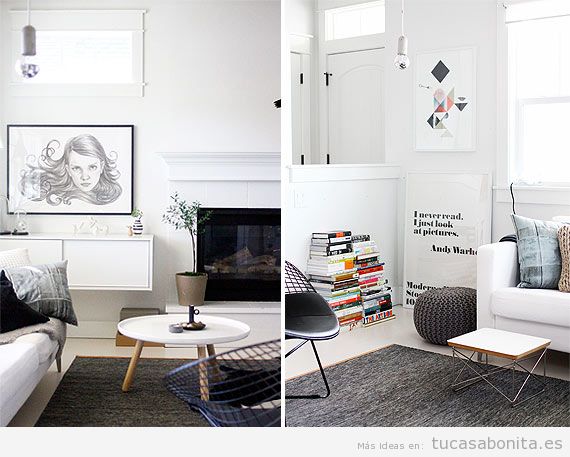 Ideas decoración salón minimalista