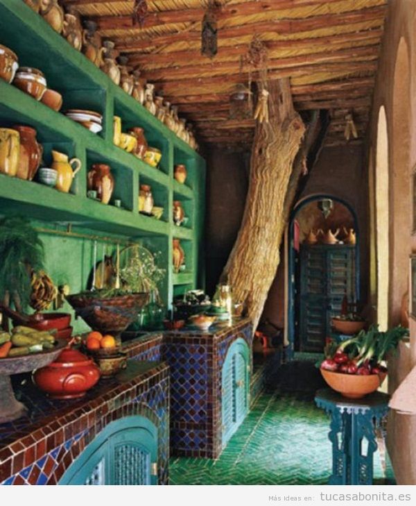 Decoración cocina estilo étnico marroquí