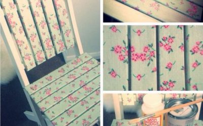 Ideas para decorar muebles con papeles estampados y washi tape
