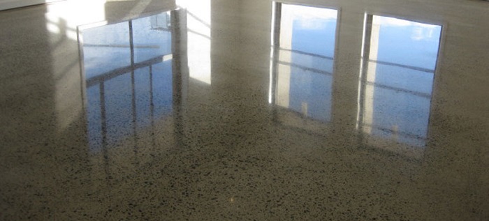 Brillo suelo concreto pulido