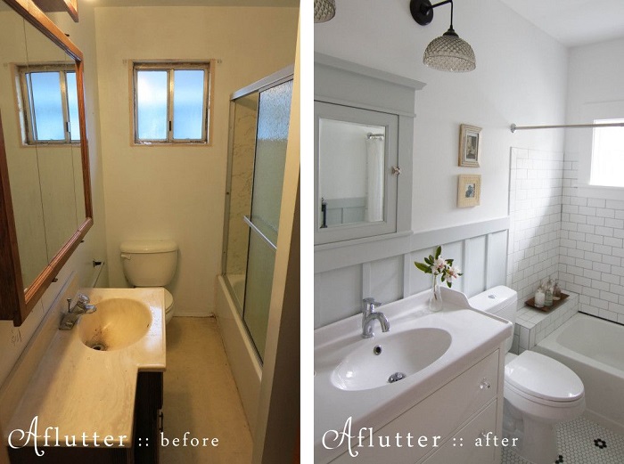 Antes y después reforma de baño 2