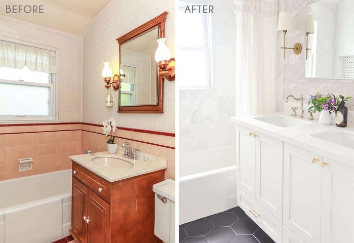 Antes y después reforma de baño 1
