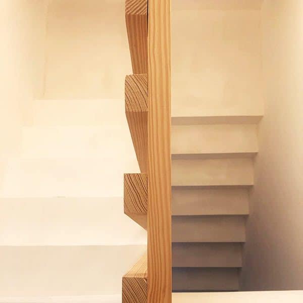 Reformas escaleras paneles madera dieciseis24