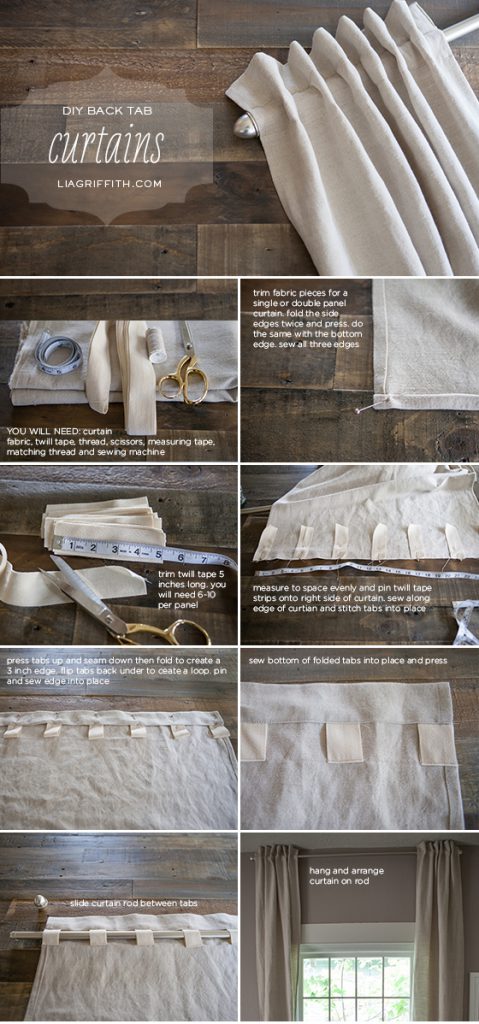 Cortina DIY de lino, tutorial