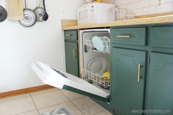 Esconder lavavajillas cocina pintándolo