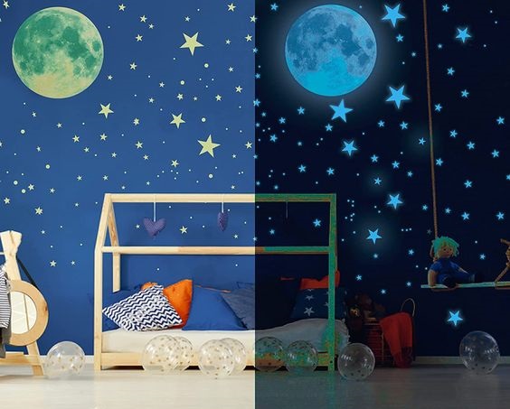 Estrellas que brillan en la oscuridad para dormitorio infantil
