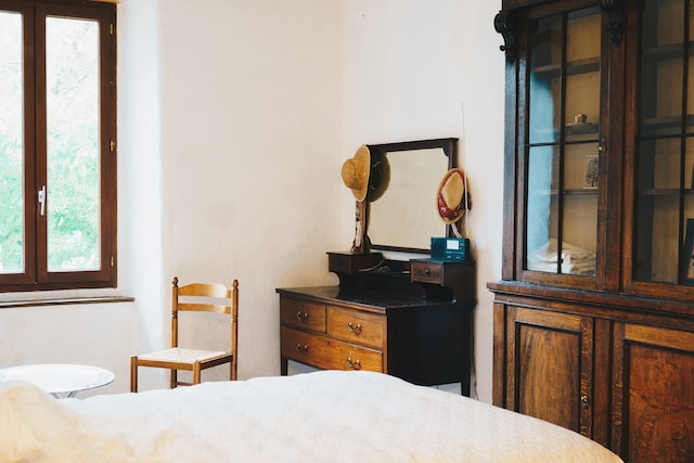 Dormitorio vintage tocador antiguo